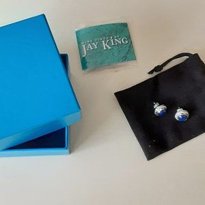 Jay King Sterling & Lapis Earrings